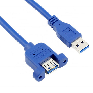 Inconntec USB 3.0 AM 至 AF 电缆，适用于面板安装