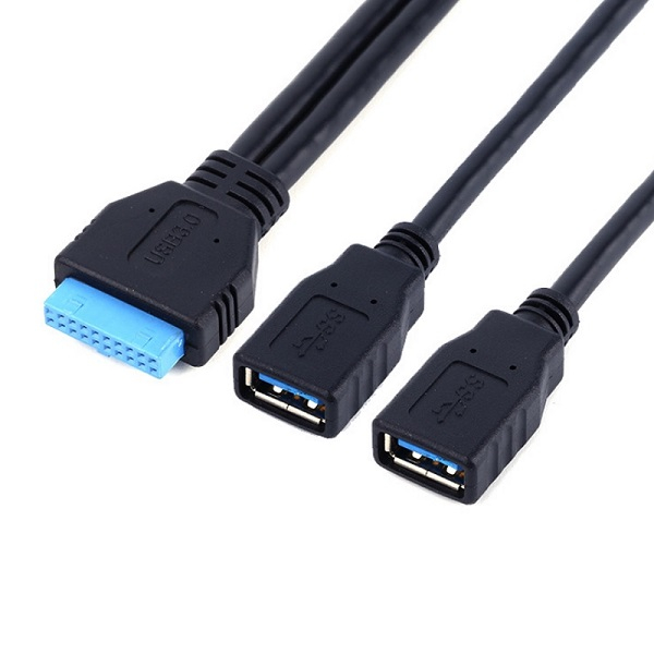 Inconntec USB 3.0 20pin IDC至3.0 Afx2pcs y电缆