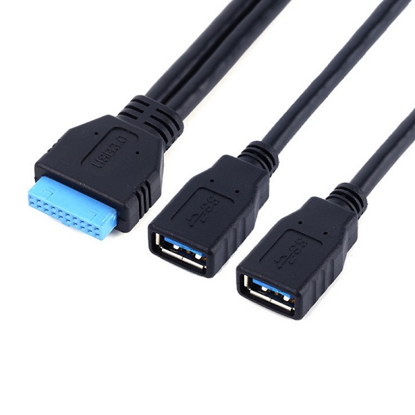 Inconntec USB 3.0 20pin IDC至3.0 Afx2pcs y电缆