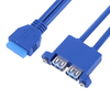 Inconntec USB 3.0 20p IDC至3.0 AFX2PCS双电缆用于面板安装座