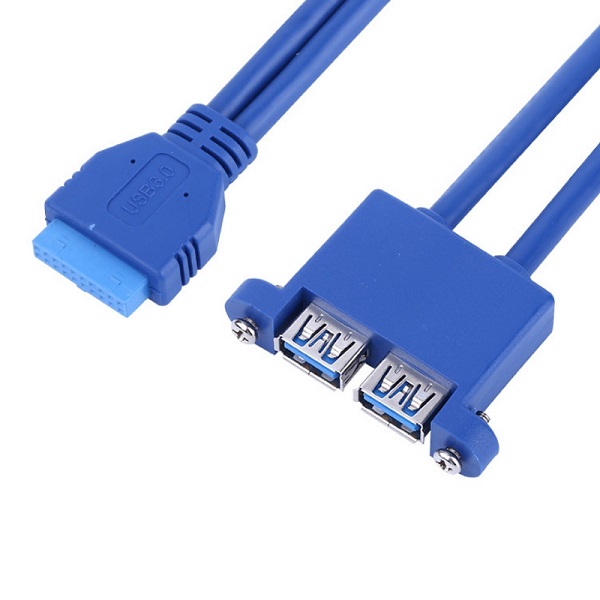 Inconntec USB 3.0 20p IDC至3.0 AFX2PCS双电缆用于面板安装座