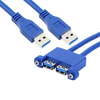 Inconntec USB 3.0（AM到AF）X2双电缆（TPE夹克）面板安装座